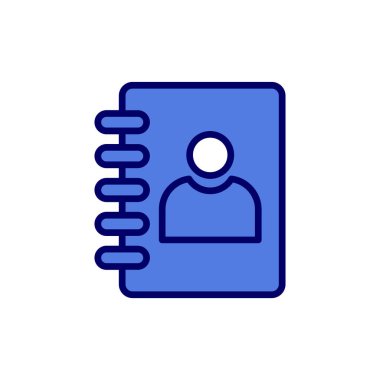 Adres defteri simgesi, vektör illüstrasyonu