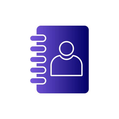 Adres defteri simgesi, vektör illüstrasyonu