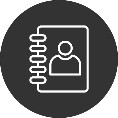 Adres defteri simgesi, vektör illüstrasyonu