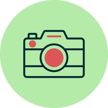 Kamera. Web simgesi basit illüstrasyon