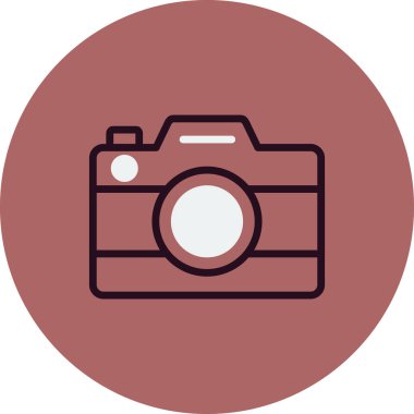 Kamera. Web simgesi basit illüstrasyon