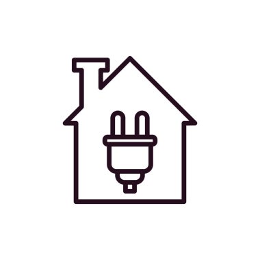 Enerji ve elektrik hattı simgesi. vektör illüstrasyonu