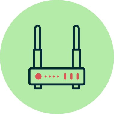 Wi-fi yönlendirici vektör illüstrasyonu