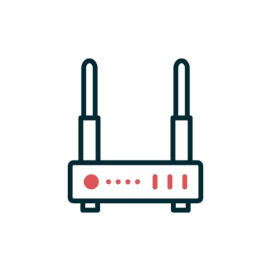 Wi-fi yönlendirici vektör illüstrasyonu