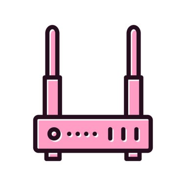 Wi-fi yönlendirici vektör illüstrasyonu