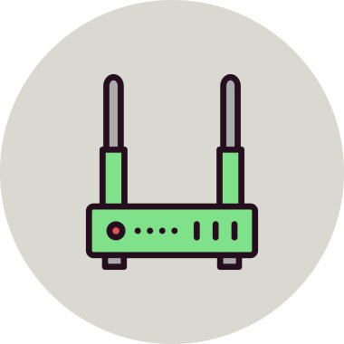 Wi-fi yönlendirici vektör illüstrasyonu