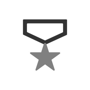 Rozet simgesinin vektör illüstrasyonu