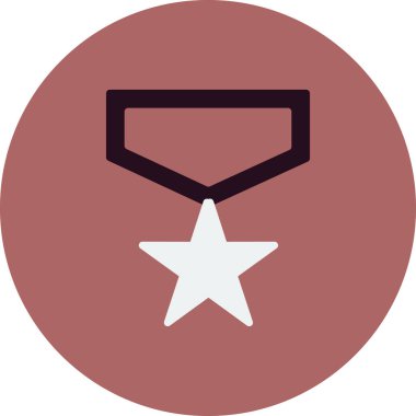 Rozet simgesinin vektör illüstrasyonu