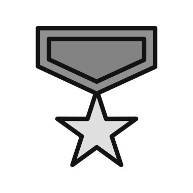 Rozet simgesinin vektör illüstrasyonu