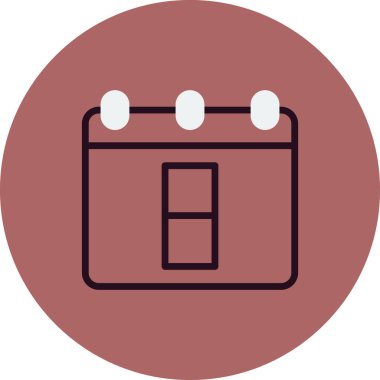 Takvim simgesi, vektör illüstrasyon tasarımı