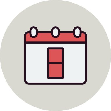 Takvim simgesi, vektör illüstrasyon tasarımı