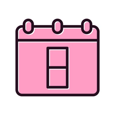 Takvim simgesi, vektör illüstrasyon tasarımı