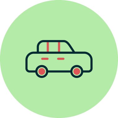 - Araba. Web simgesi basit illüstrasyon