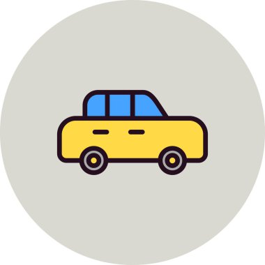 - Araba. Web simgesi basit illüstrasyon