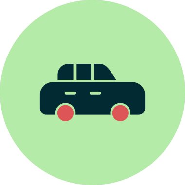 - Araba. Web simgesi basit illüstrasyon