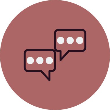 Konuşma balonu. Basit vektör illüstrasyonu