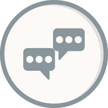 Konuşma balonu. Basit vektör illüstrasyonu