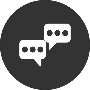 Konuşma balonu. Basit vektör illüstrasyonu