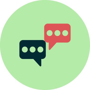 Konuşma balonu. Basit vektör illüstrasyonu