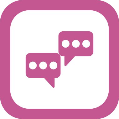 Konuşma balonu. Basit vektör illüstrasyonu