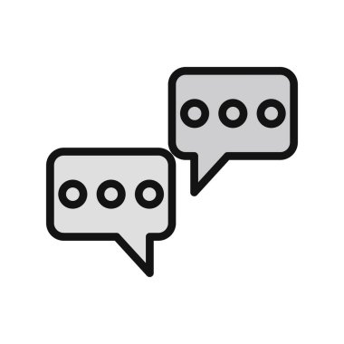 Konuşma balonu. Basit vektör illüstrasyonu