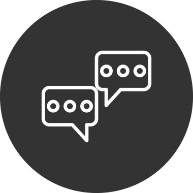 Konuşma balonu. Basit vektör illüstrasyonu