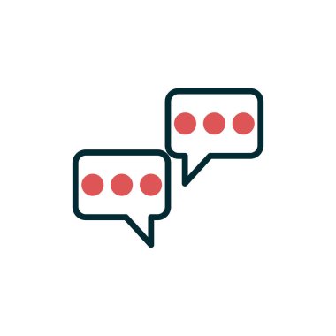 Konuşma balonu. Basit vektör illüstrasyonu