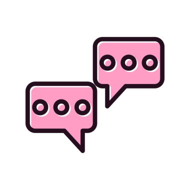 Konuşma balonu. Basit vektör illüstrasyonu