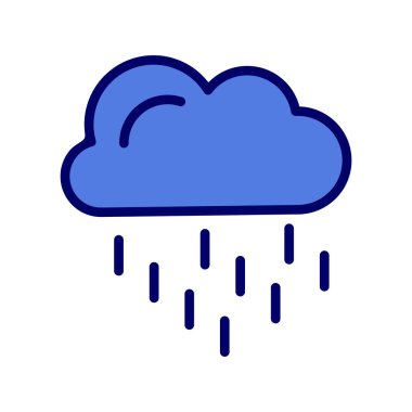 bulut basit simgesi, vektör çizim