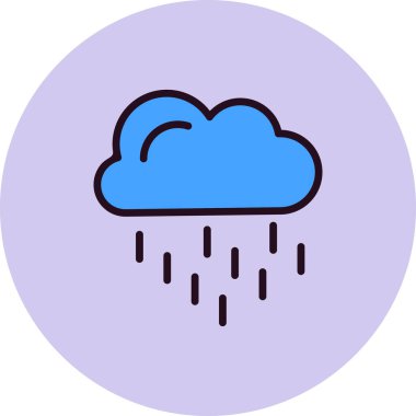 bulut basit simgesi, vektör çizim