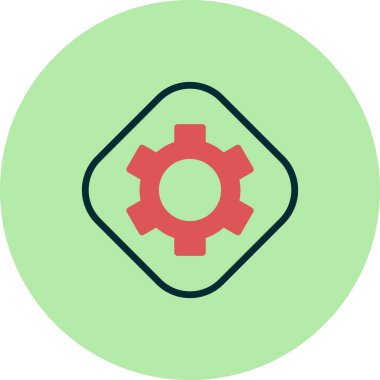 vektör simgesi modern basit ve temiz dişli ayarlanıyor