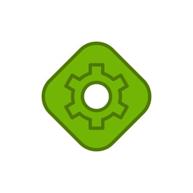 vektör simgesi modern basit ve temiz dişli ayarlanıyor