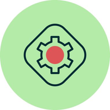 vektör simgesi modern basit ve temiz dişli ayarlanıyor