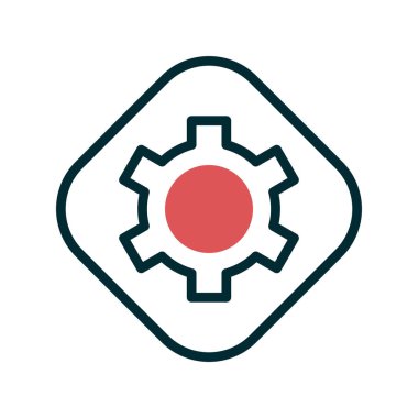 vektör simgesi modern basit ve temiz dişli ayarlanıyor