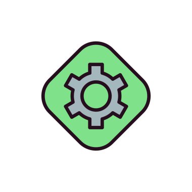 vektör simgesi modern basit ve temiz dişli ayarlanıyor