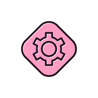 vektör simgesi modern basit ve temiz dişli ayarlanıyor