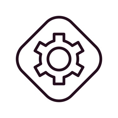 vektör simgesi modern basit ve temiz dişli ayarlanıyor