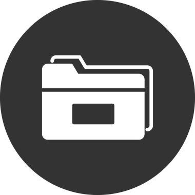 Bilgisayar ui dizini basit simgesi, vektör illüstrasyonu