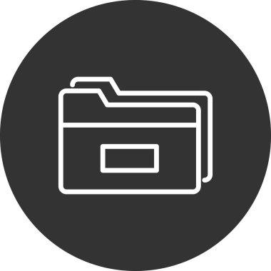 computer ui folder simple icon, vector illustration