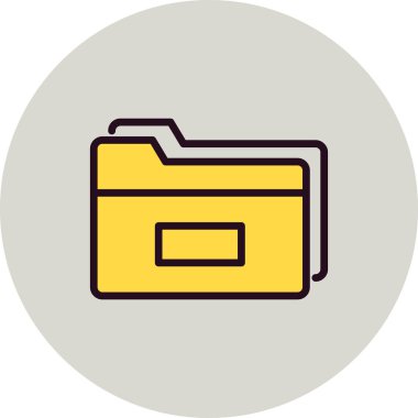 Bilgisayar ui dizini basit simgesi, vektör illüstrasyonu