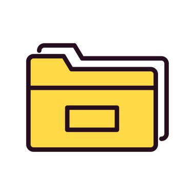 computer ui folder simple icon, vector illustration