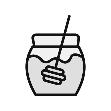 Saman ve meyve suyuyla çizilmiş cam bir kavanozun el çizimi çizimi