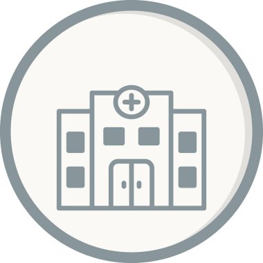 Hastane binası vektör simgesi 