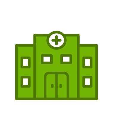 Hastane binası vektör simgesi 