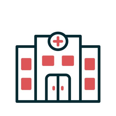 Hastane binası vektör simgesi 