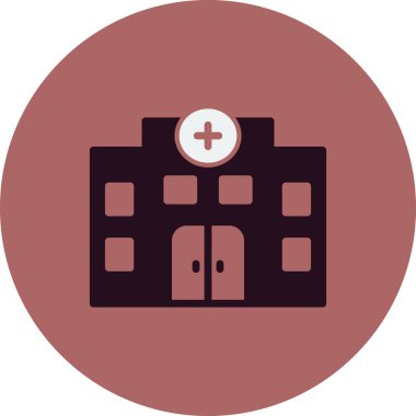 Hastane binası vektör simgesi 