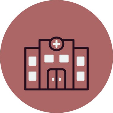 Hastane binası vektör simgesi 