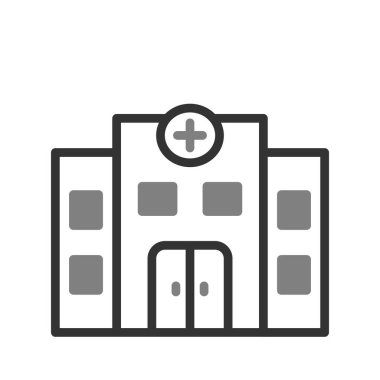Hastane binası vektör simgesi 