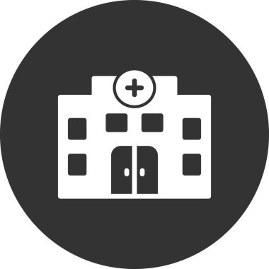 Hastane binası vektör simgesi 