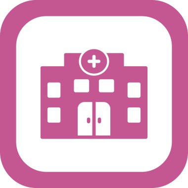 Hastane binası vektör simgesi 